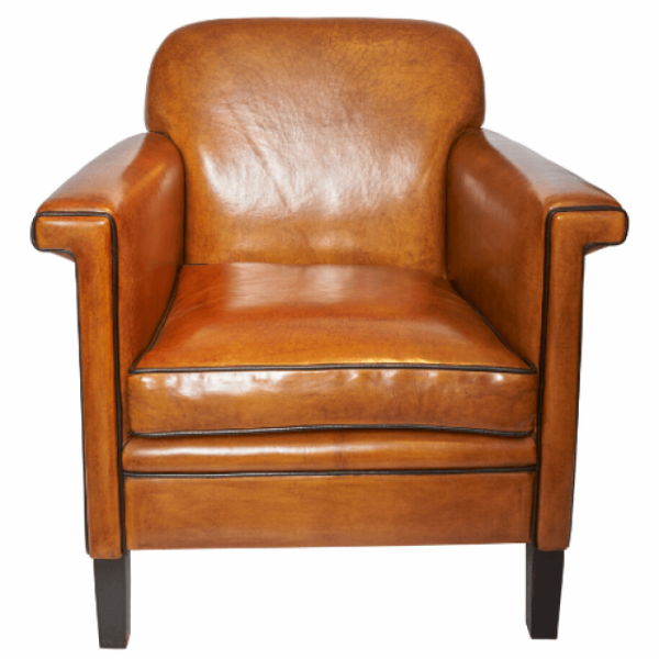 Sheepskin leather armchair Wales