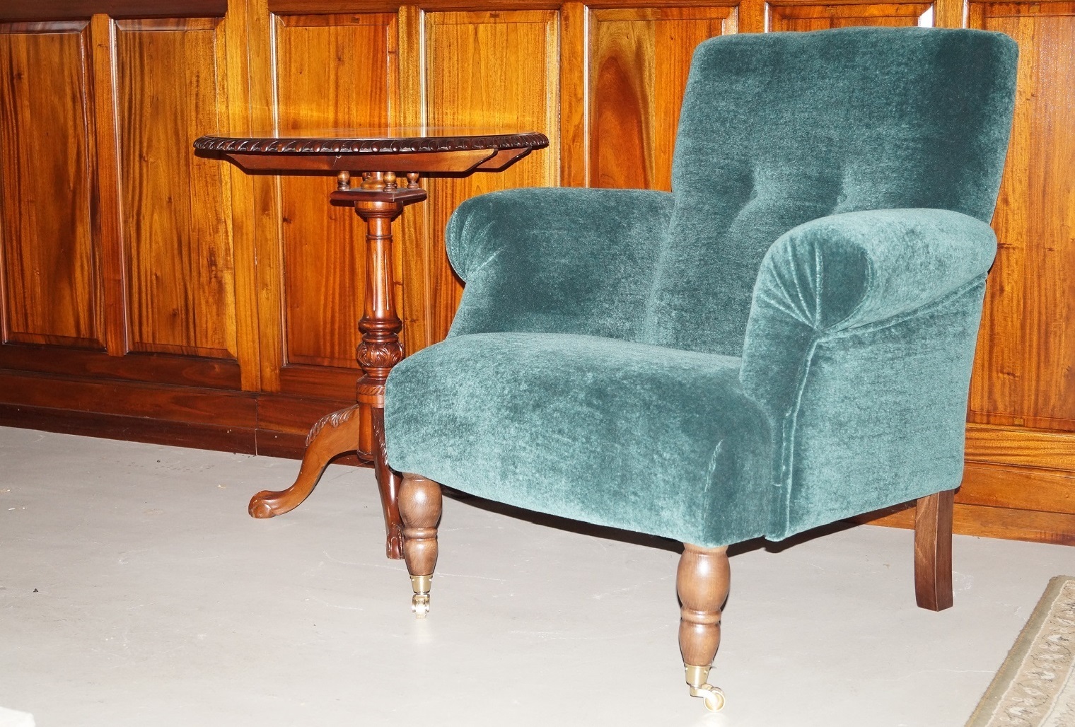 Klassieke Engelse Fauteuil Mohair MrHiggins