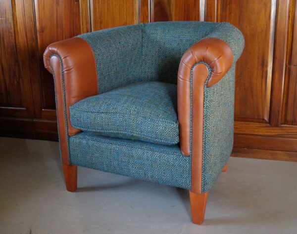 Klassieke Engelse Clubfauteuil Rolwey groen