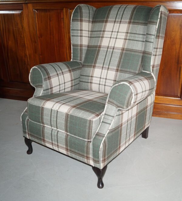 Fauteuil Dounie met ruitstof.