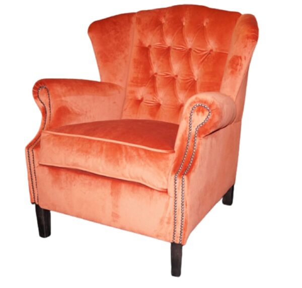 Klassieke fauteuil Oxford oranje
