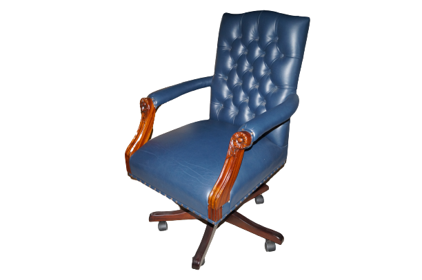 English office chair Gainsborough dark blue MrHiggins