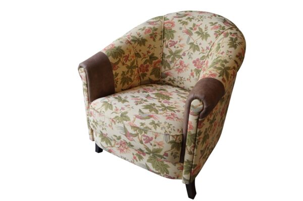 Klassieke fauteuil Baramore bloemenstof